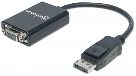 151962 Convertidor de Diplayport a VGA; DisplayPort Macho a VGA HD15 Hembra - 15 cm activo color Negro. 151962 Convertidor de Diplayport a VGA; DisplayPort Macho a VGA HD15 Hembra - 15 cm activo color Negro.